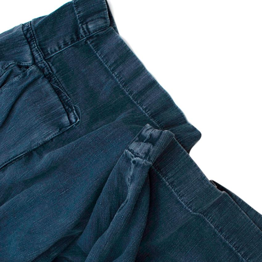 Loro Piana Blue Cotton & Linen blend Cargo Shorts - Size 52 2