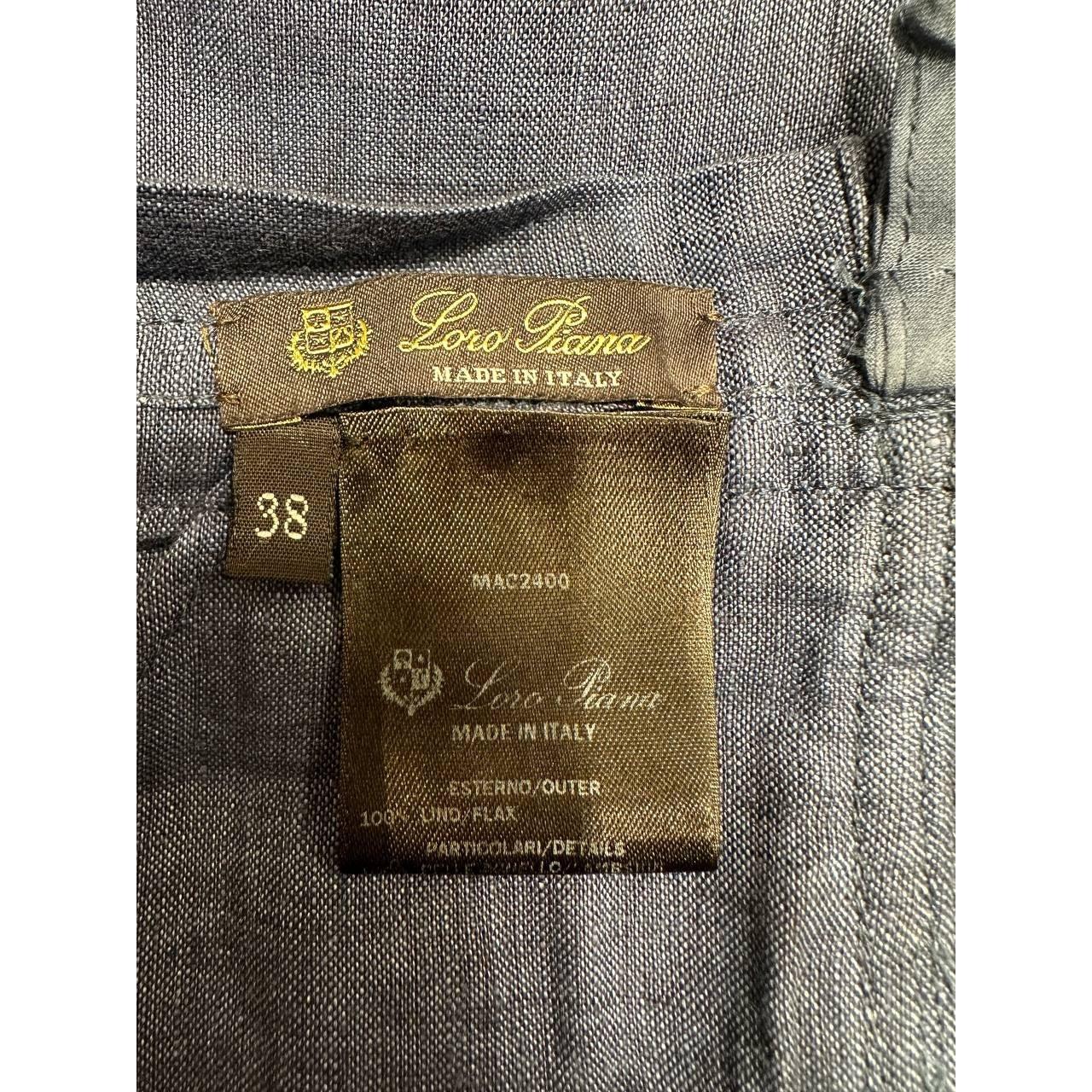 Loro Piana Blaues Leinenhemd & Shorts Set - Größe 38 Damen im Angebot