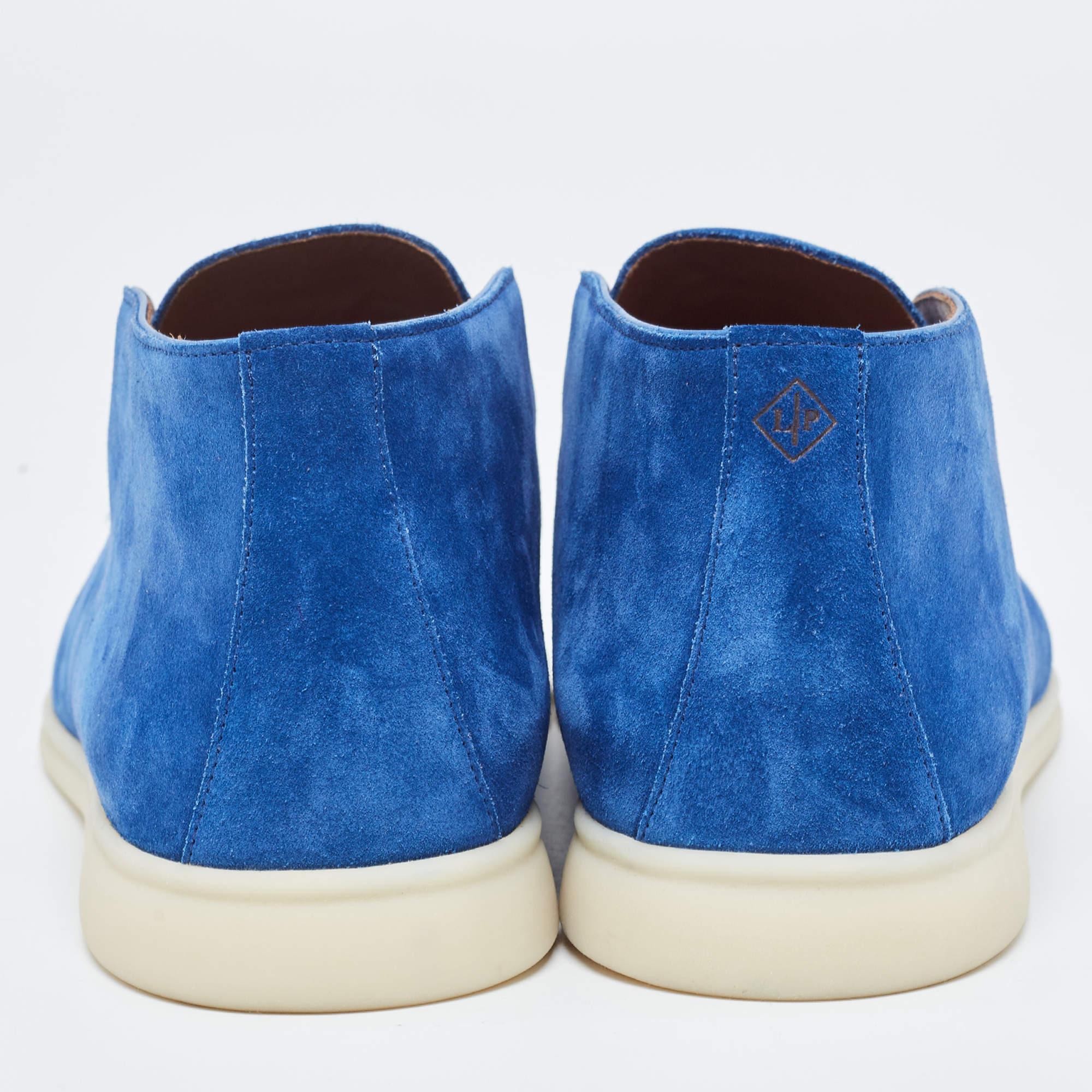 Loro Piana Blue Suede Chukka Boots Size 46 1