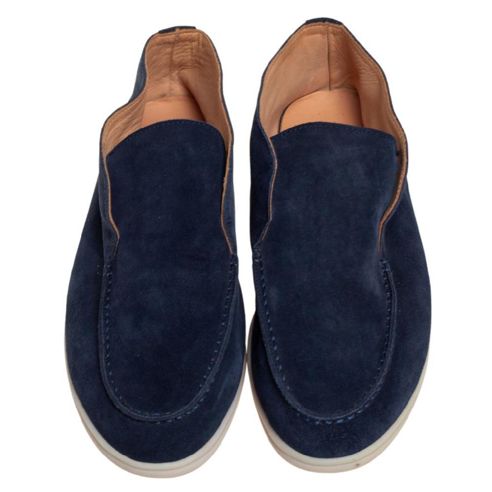 Loro Piana Blue Suede Summer Walk Slip On Loafers Size 42 at 1stDibs | loro  piana summer walk, loro piana summer walk sale