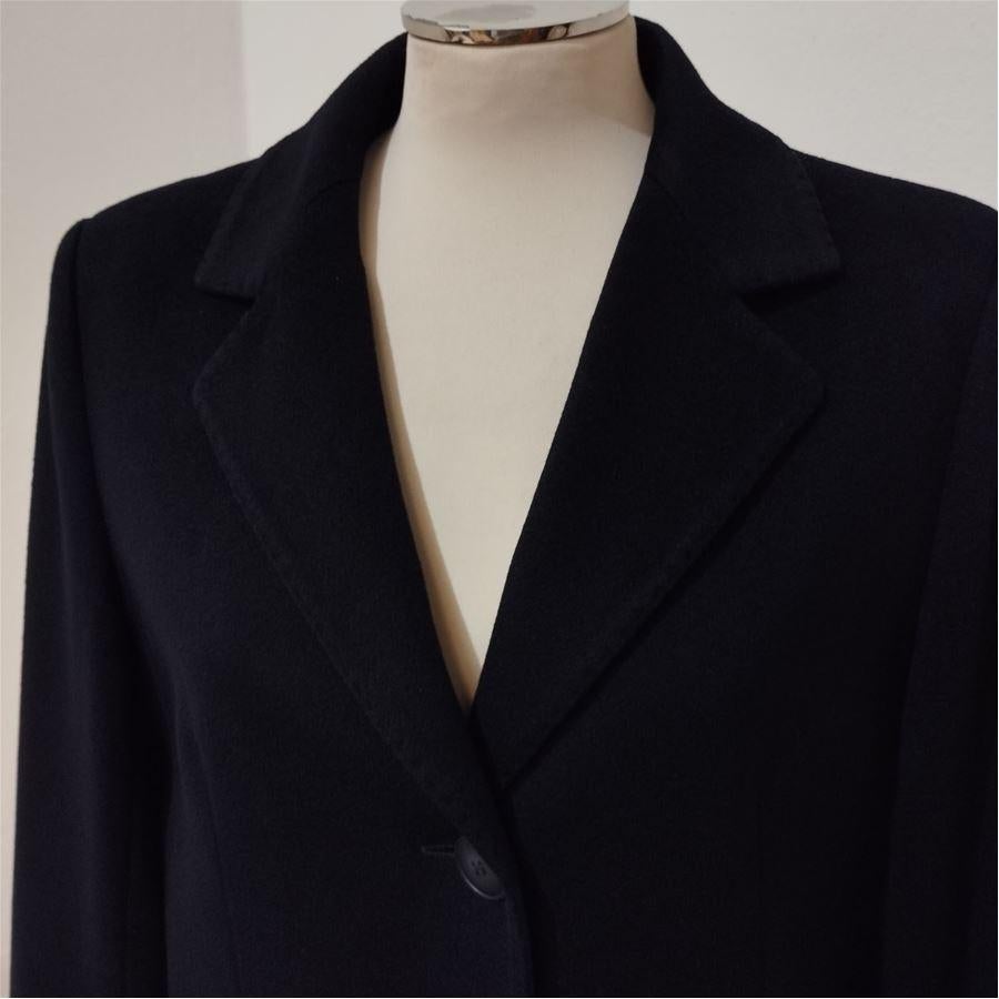 Loro Piana Blue Wool Coat IT42 For Sale 1