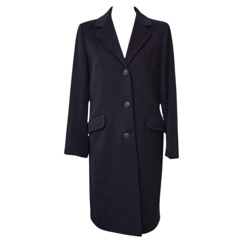 Loro Piana Blue Wool Coat IT42 For Sale