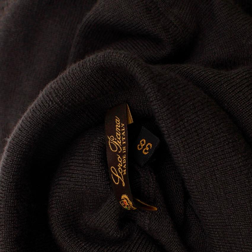 Loro Piana Brown Cashmere Cap-Sleeve Turtleneck Sweater - Size US2 In Excellent Condition For Sale In London, GB
