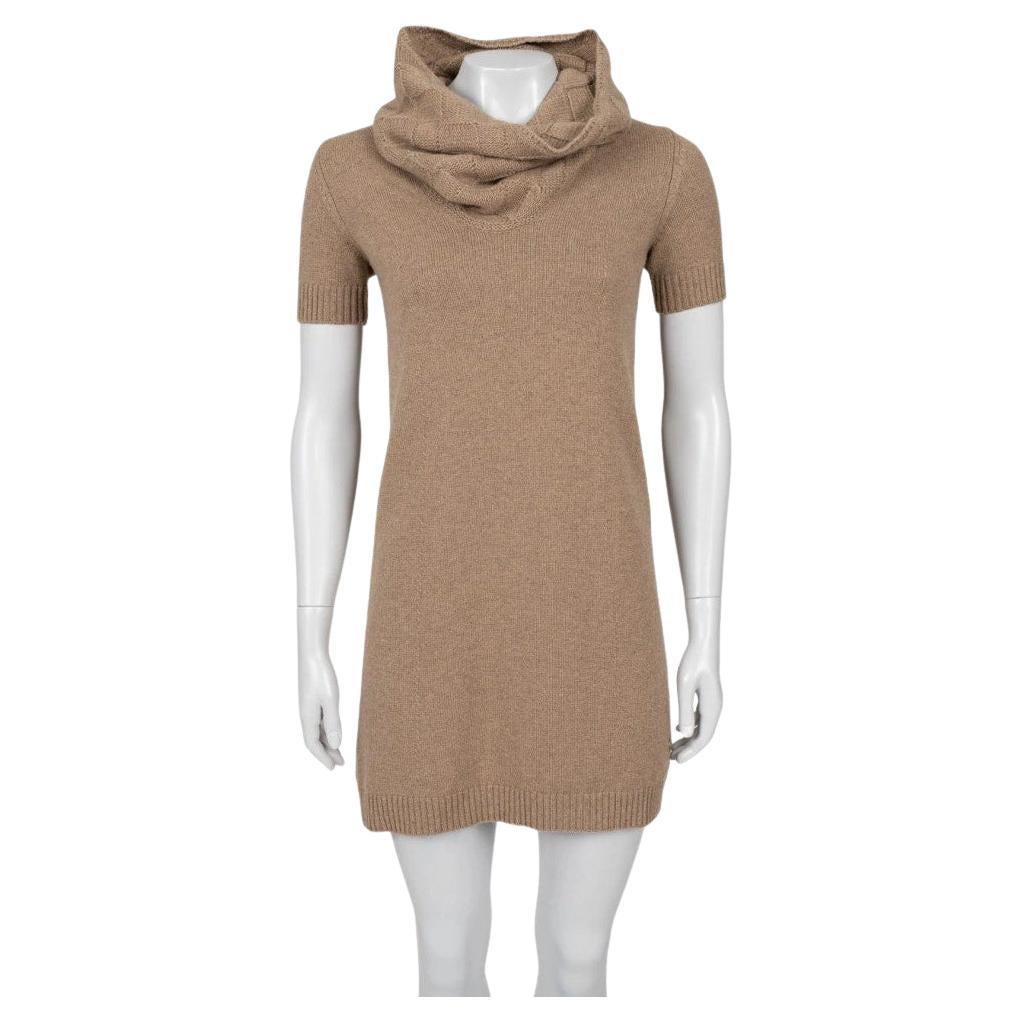 Loro Piana Braunes Kaschmir-Rollkragenkleid - Größe 38/XS