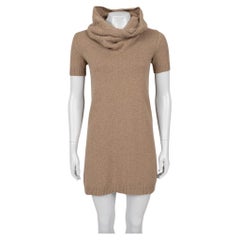 Loro Piana Brown Cashmere Turtleneck Dress - Size 38/XS