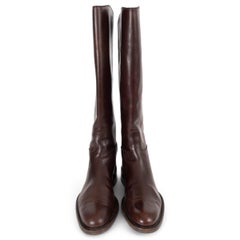 LORO PIANA braun Leder 2023 WELLY RIDING Stiefel Schuhe 38