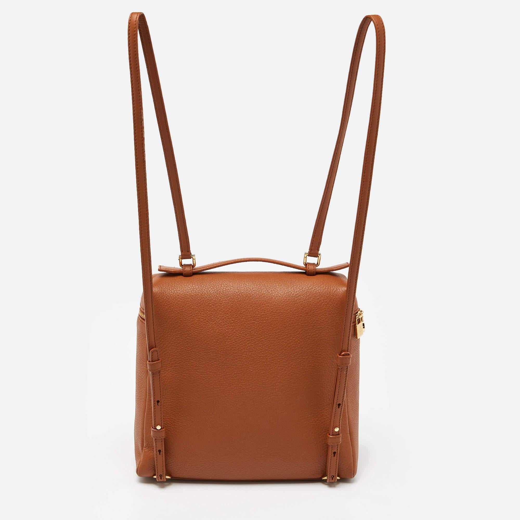 Loro Piana Brown Leather Extra Pocket L23 Backpack 2