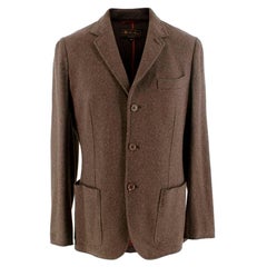 Loro Piana Brown Single Breasted Cashmere Jacket - Us size 38