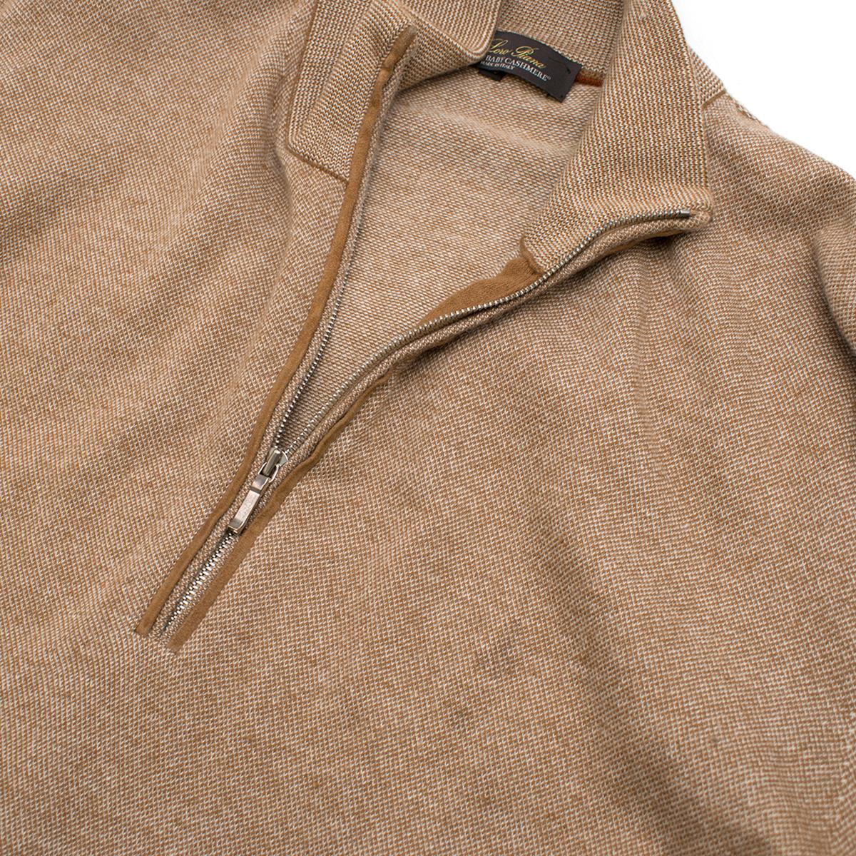Loro Piana Brown Vicuna Baby Cashmere Sweater IT 46 In Excellent Condition In London, GB