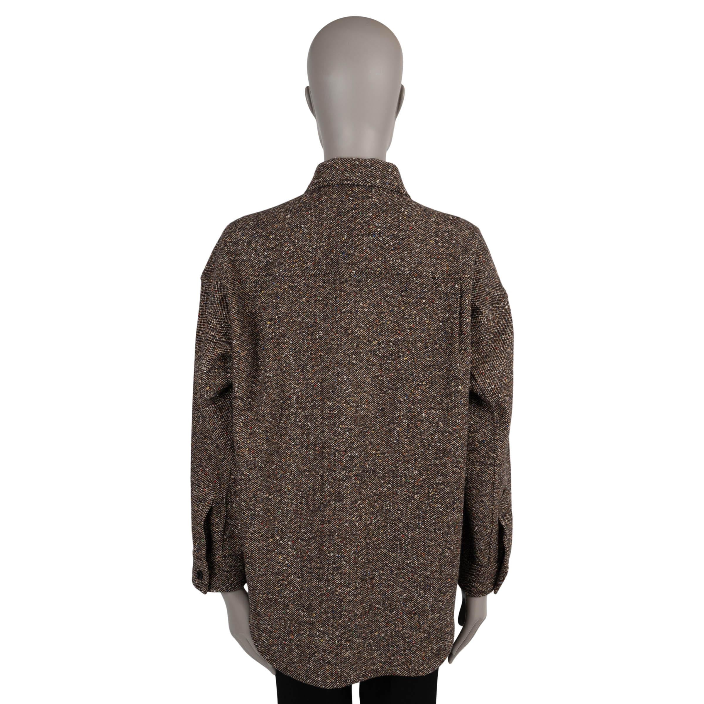 LORO PIANA mezcla de lana marrón 2024 JENNA OVERSHIRT Chaqueta 38 XS Negro en venta