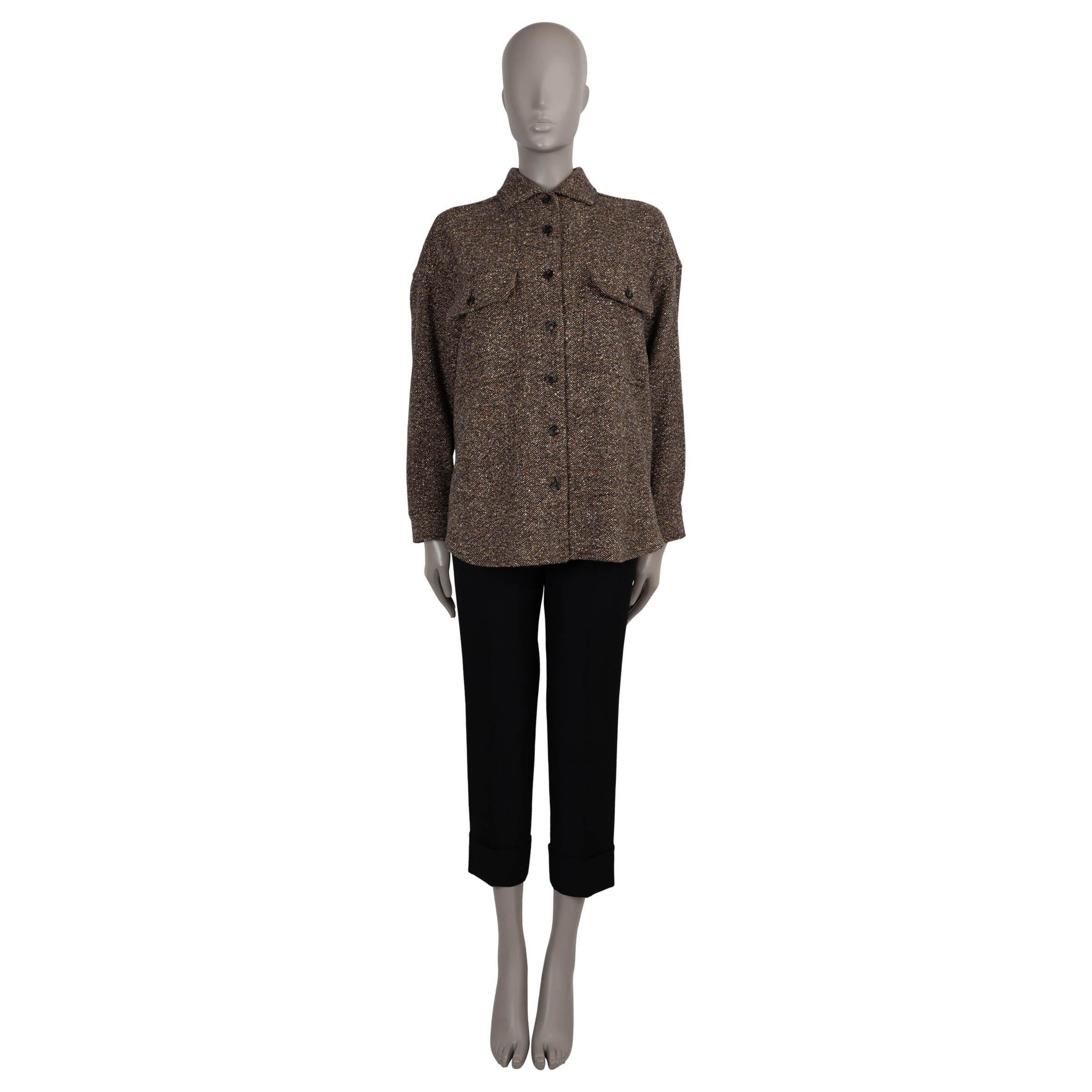 LORO PIANA mezcla de lana marrón 2024 JENNA OVERSHIRT Chaqueta 38 XS en Excelente estado para la venta en Zürich, CH