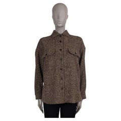 LORO PIANA Veste en laine mélangée marron 2024 JENNA TWEED OVERSHIRT 38 XS