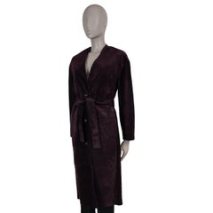 LORO PIANA burdeos 2024 PETER ABROCHADO SUEDE Abrigo Chaqueta 40 S