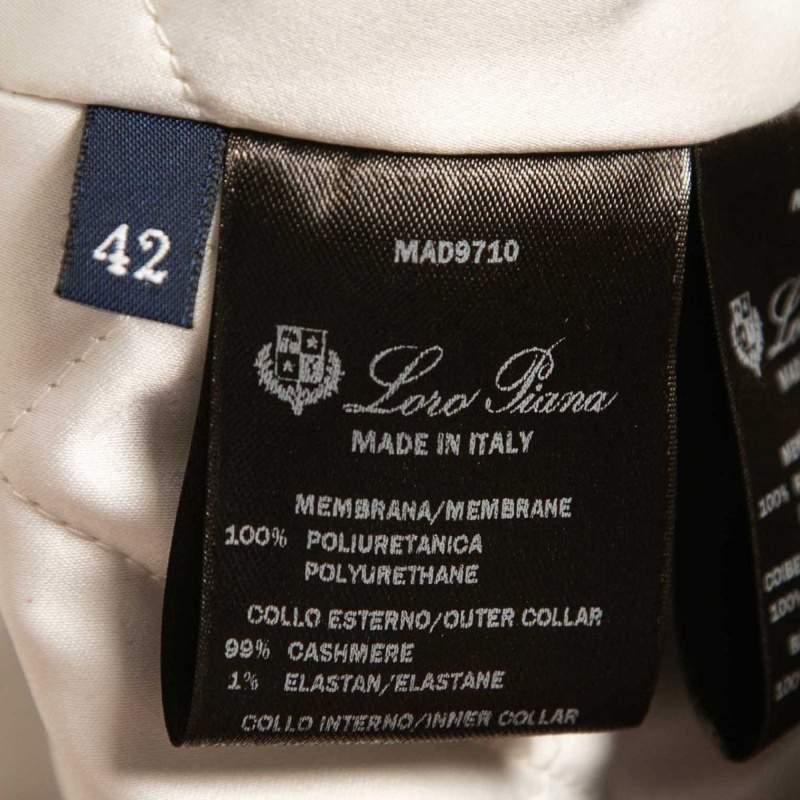 Loro Piana Bourgogne Hood's bordé de fourrure Icery Short Water Jacket M en vente 2