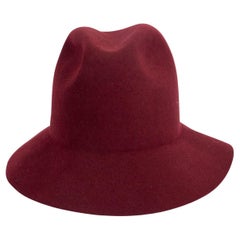 LORO PIANA burgundy cashmere MY JOURNEY Hat M