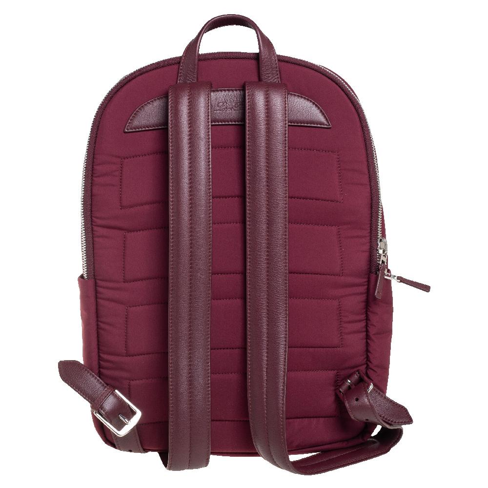 Mochila Voyager City de Loro Piana en tejido y piel burdeos en Bueno Estado en Dubai, Al Qouz 2