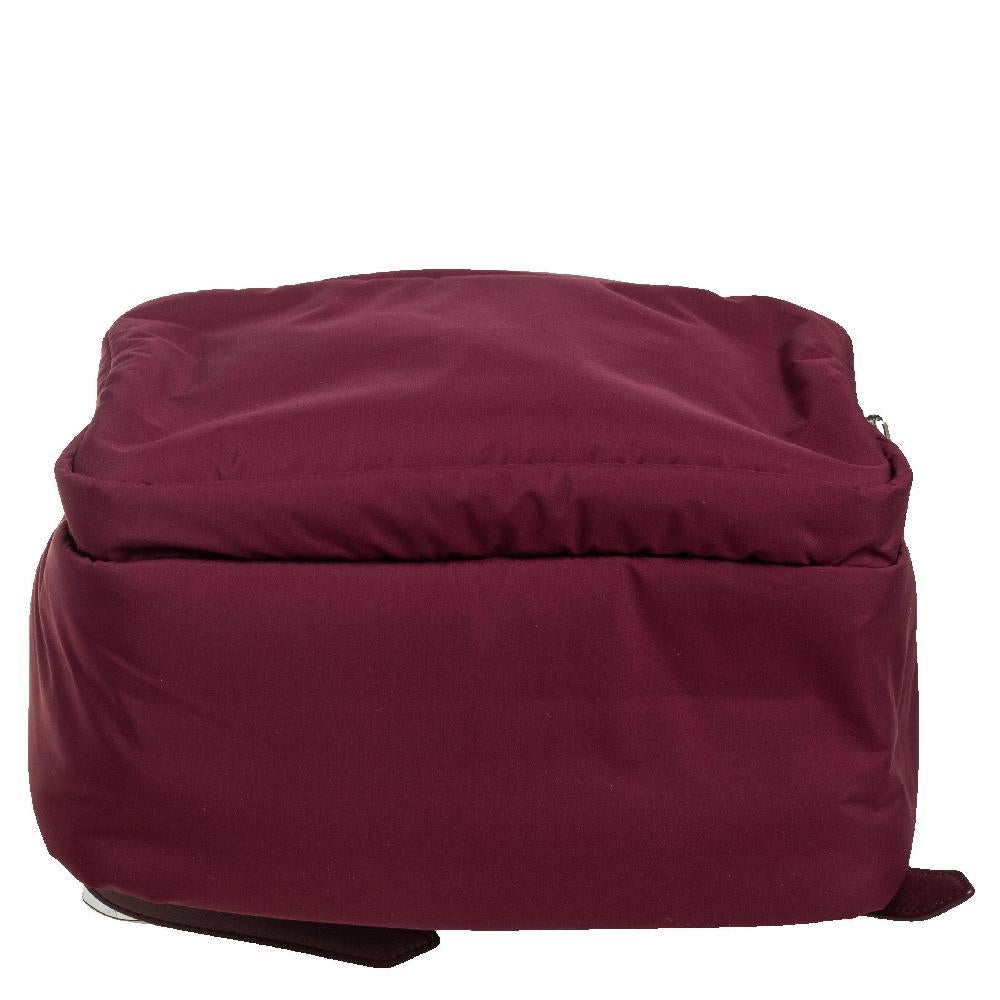 De las mujeres Mochila Voyager City de Loro Piana en tejido y piel burdeos
