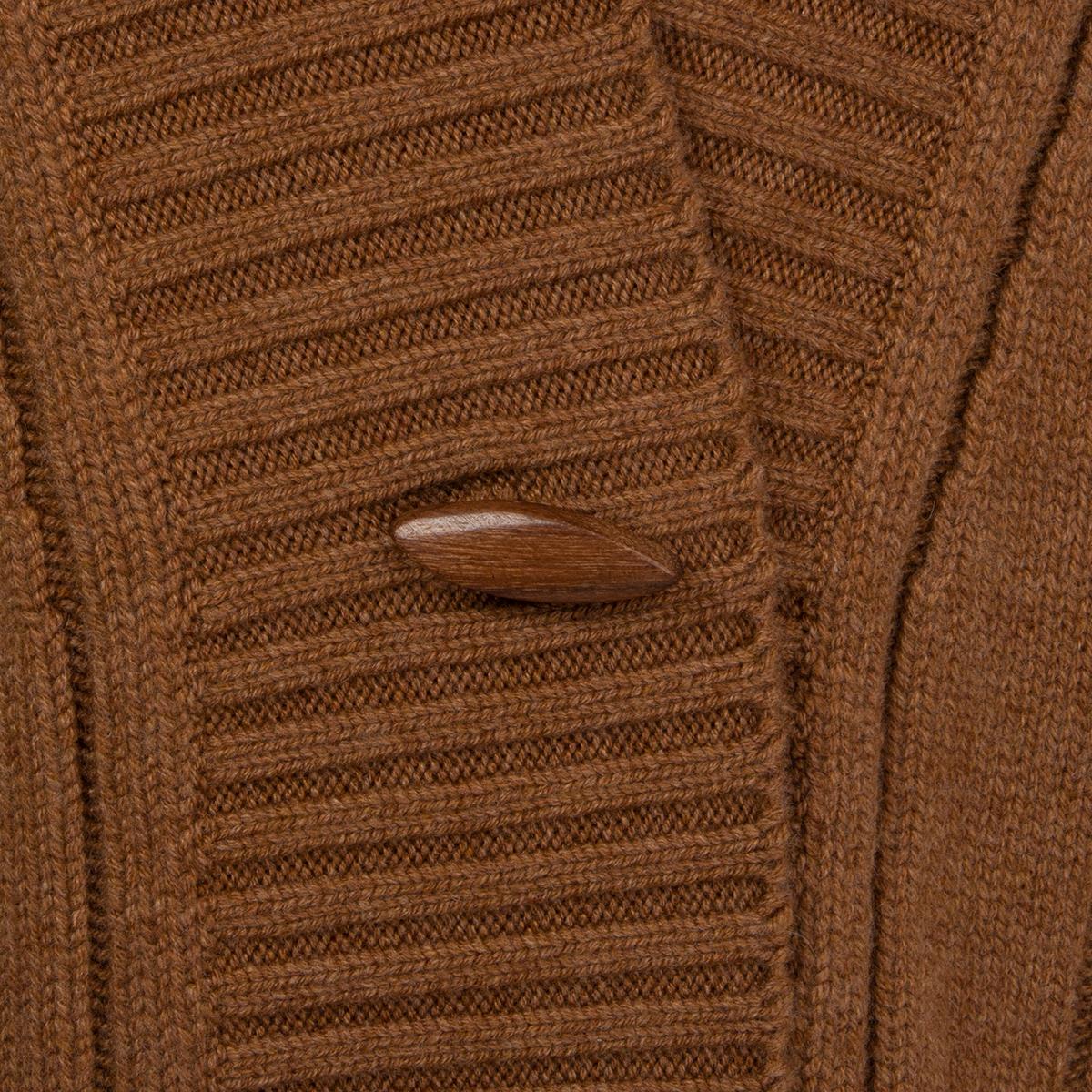 LORO PIANA  camel brown cashmere 2021 DUCA D'AOSTA OVERSIZED Cardigan Sweater XL In Excellent Condition In Zürich, CH