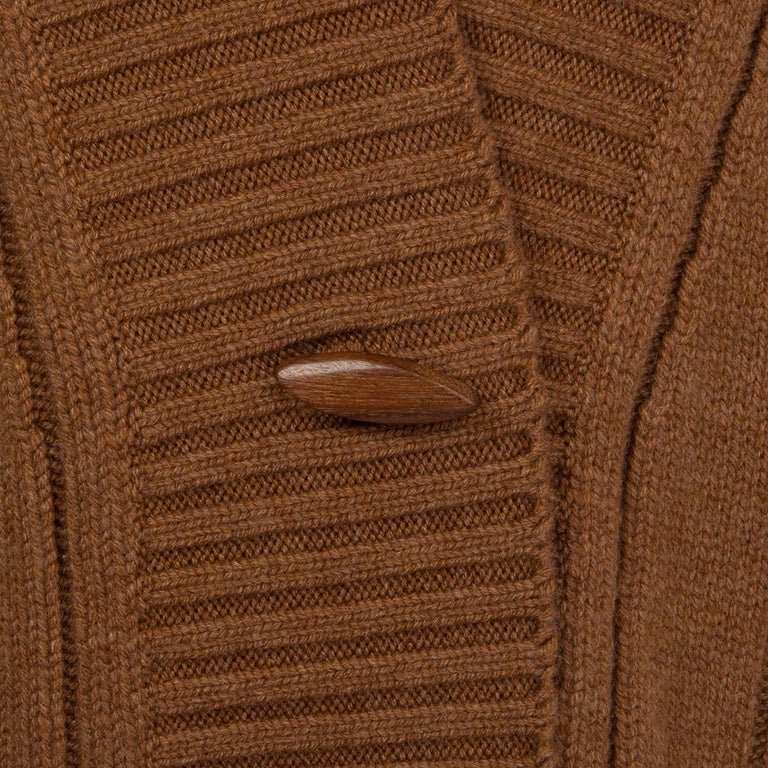 LORO PIANA camel brown cashmere 2021 DUCA D'AOSTA OVERSIZED Cardigan  Sweater XL For Sale at 1stDibs