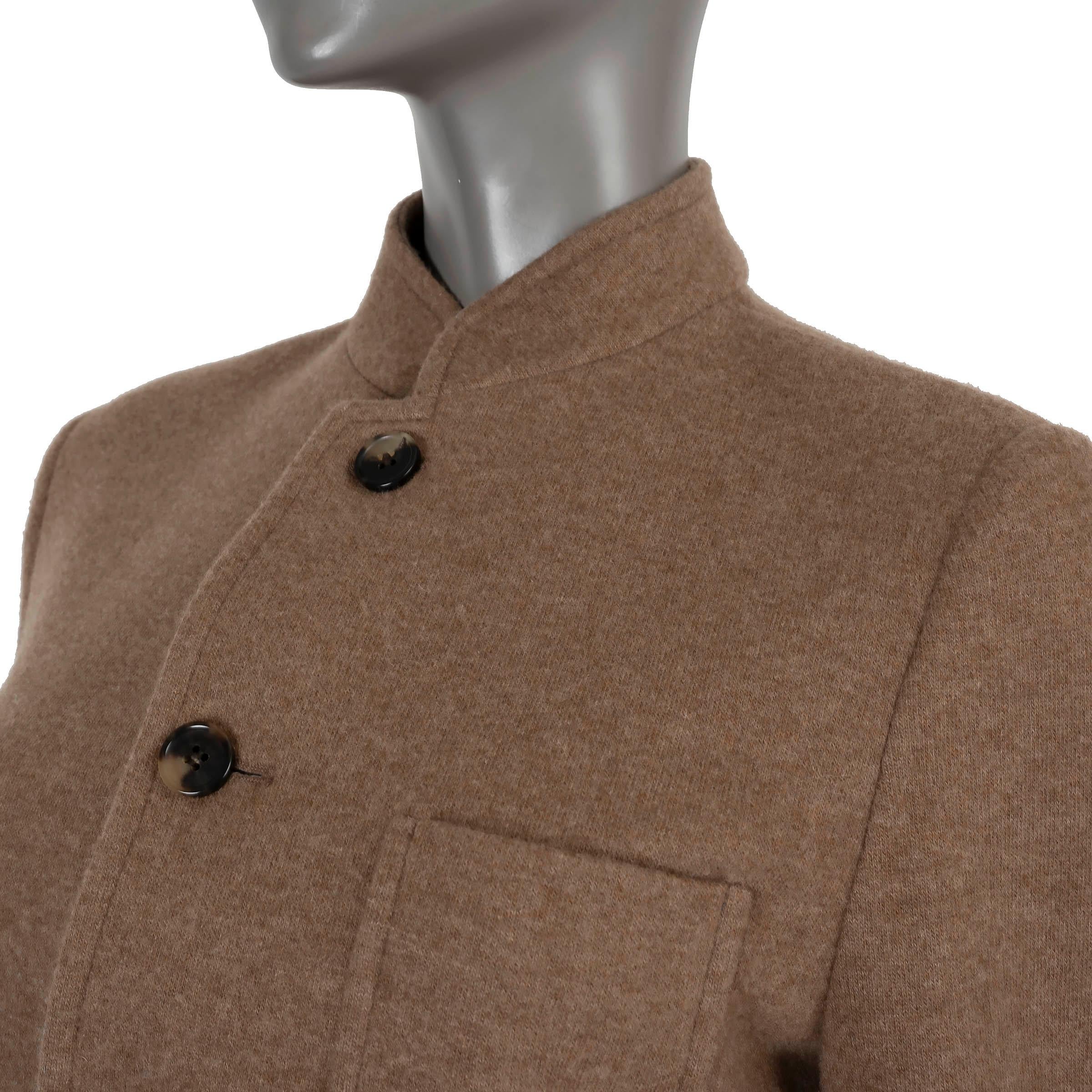Women's LORO PIANA Caramel Cafe brown cashmere 2024 MINI SPAGNA Jacket 44 L