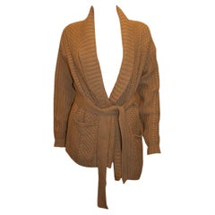 Loro Piana Caramel Cashmere Knit Cardigan /Jacket