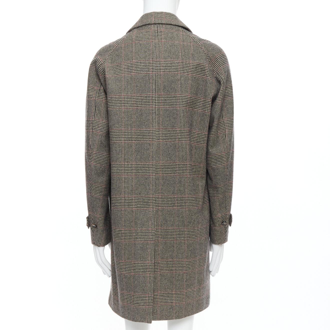 Men's LORO PIANA Cashmere Green Storm System beige herringbone long coat M For Sale
