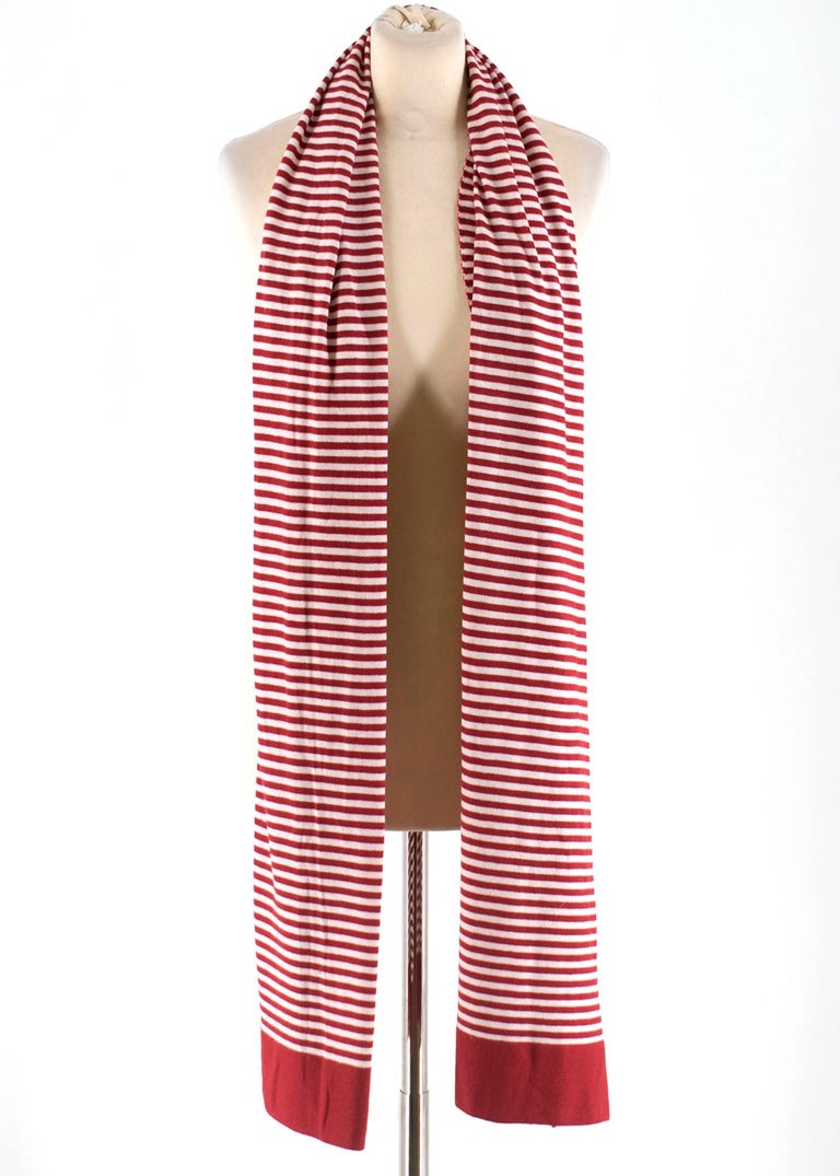 Loro Piana Cashmere Striped Scarf 40 For Sale at 1stdibs