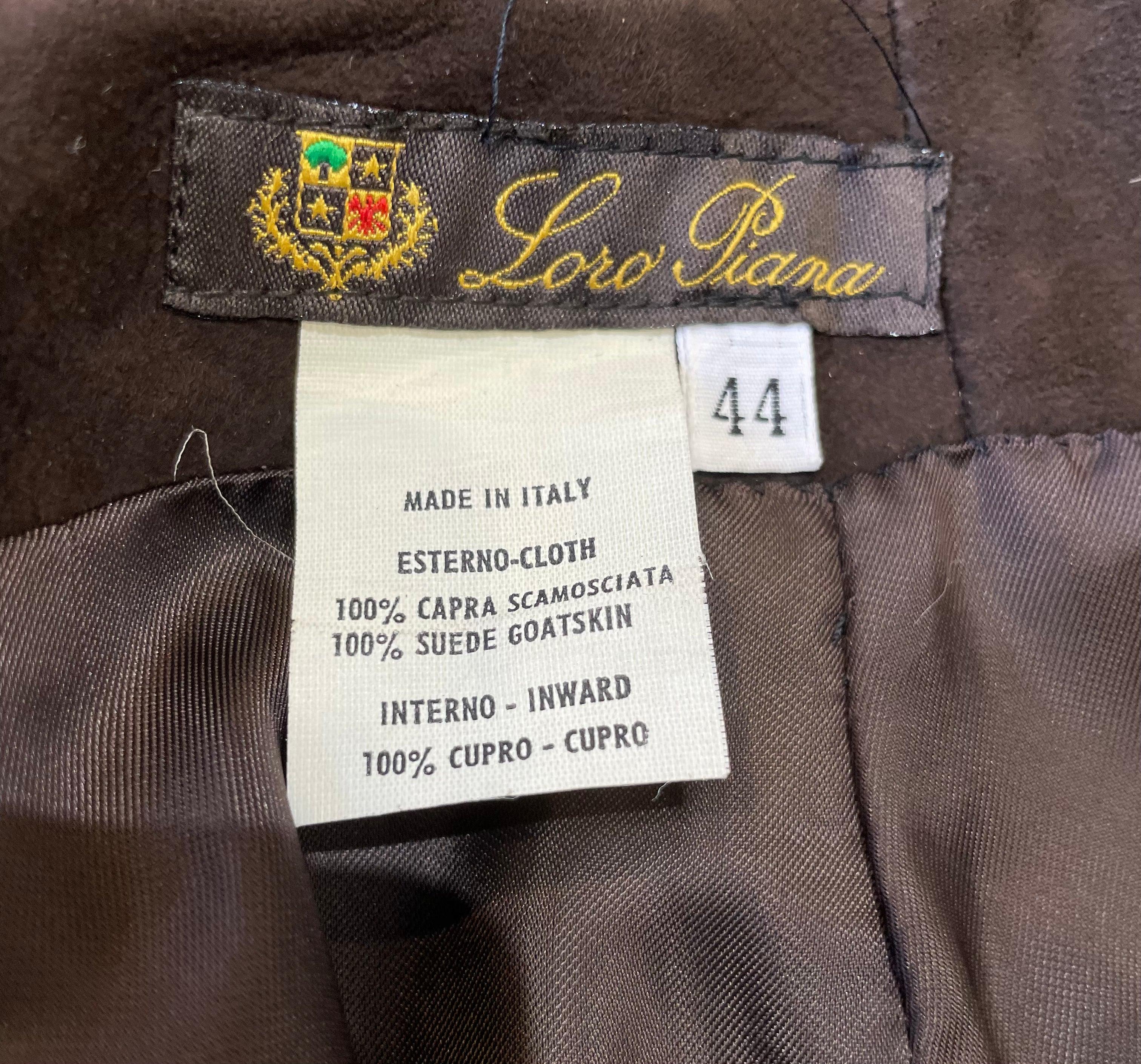 Loro Piana Schokoladenbrauner Wildlederrock im Zustand „Hervorragend“ im Angebot in Los Angeles, CA