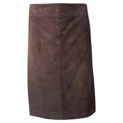 Loro Piana Schokoladenbrauner Wildlederrock