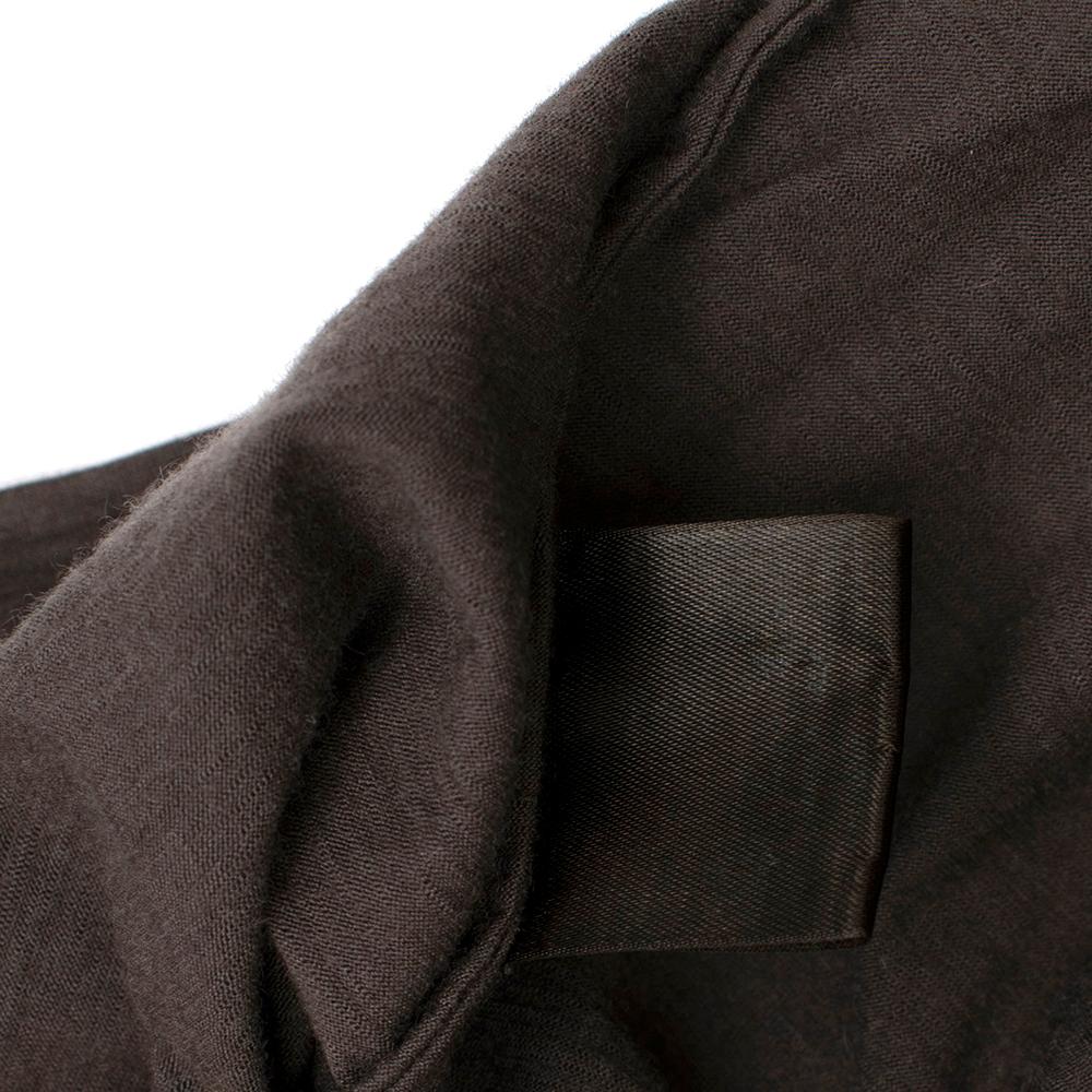 Black Loro Piana Chocolate Cashmere Knit Polo - Size L For Sale