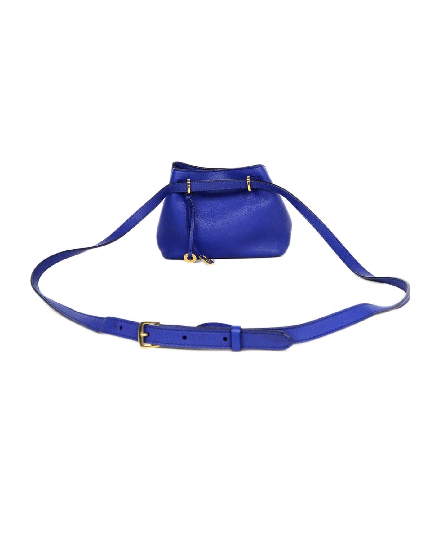 cobalt blue leather bag