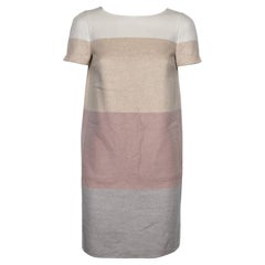 Loro Piana Colorblock Striped Cashmere Ellis Dress S