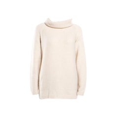Loro Piana Cream Baby Cashmere Chunky Knit Sweater M