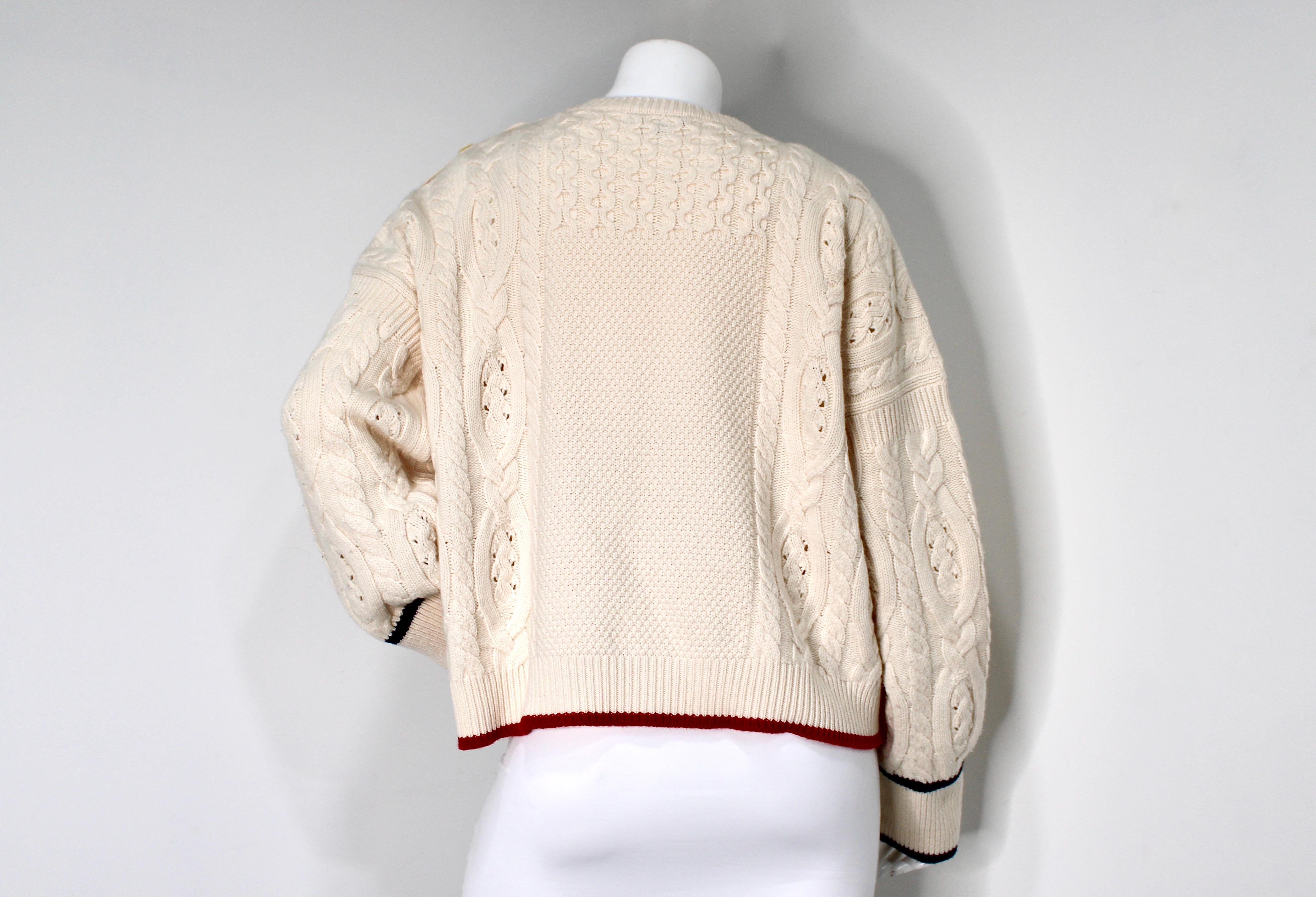 Loro Piana Pull en cachemire crème à mailles torsadées Pour femmes en vente