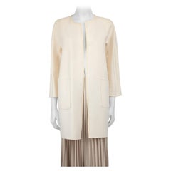 Used Loro Piana Cream Cashmere Mid Length Coat Size S