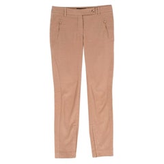 Loro Piana Cream Flannel Panelled Trousers  - Size US 4