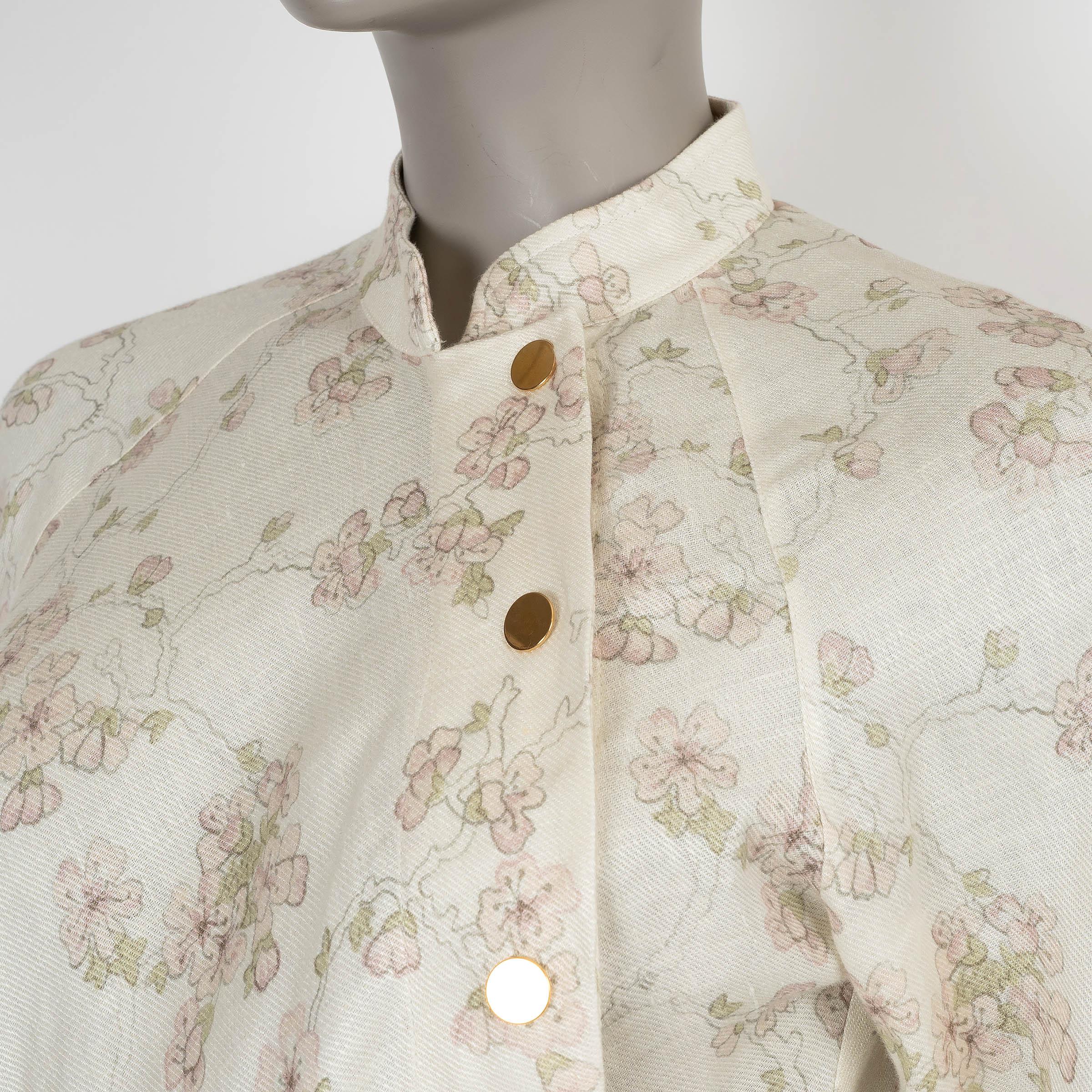 LORO PIANA crema lino 2024 LAIA SHIRT MIDI Abito 42 M In condizioni ottime a Zürich, CH