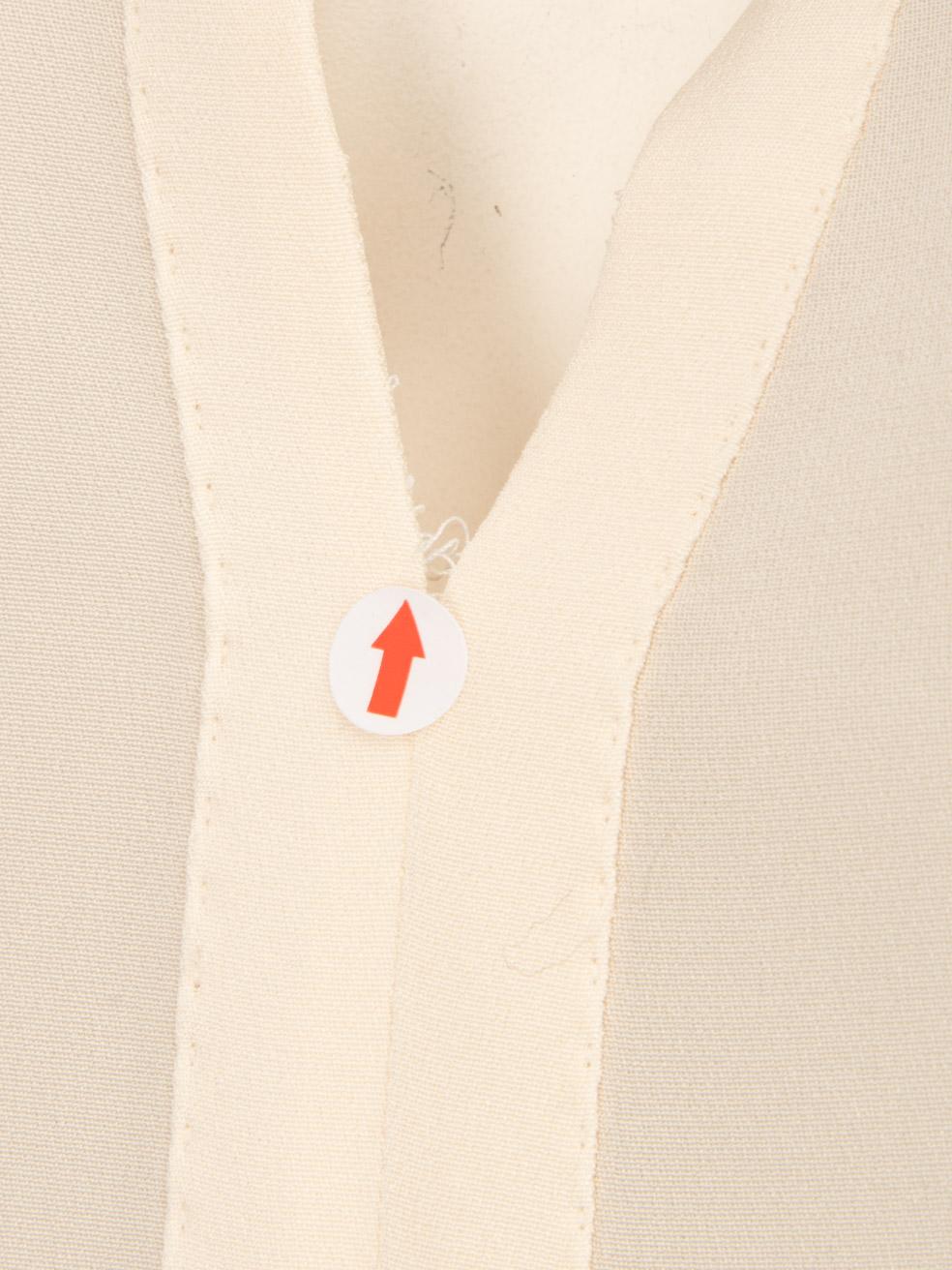 Loro Piana - Chemisier en soie crème à manches longues, taille XXXL Pour femmes en vente