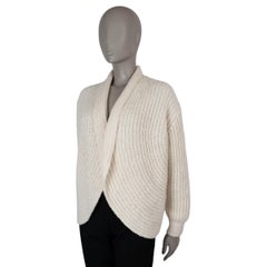 LORO PIANA crema seda 2024 COCOONING CHUNKY Cárdigan Jersey XS