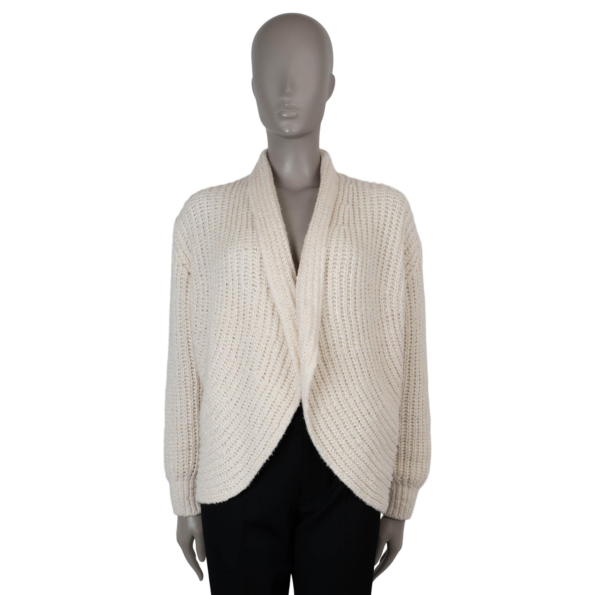 LORO PIANA crema seda 2024 COCOONING CHUNKY Cárdigan Jersey XS en venta