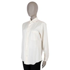 LORO PIANA cream silk ANDRE Shirt 40 S