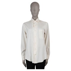 LORO PIANA cream silk ANDRE Shirt 40 S