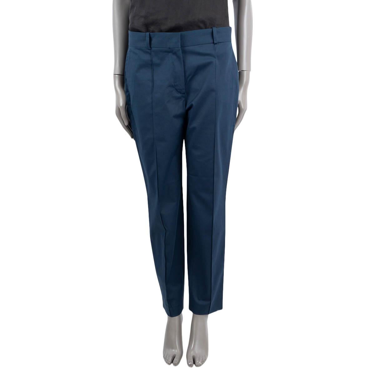 LORO PIANA dark blue cotton TAPERED Pants 44 L For Sale