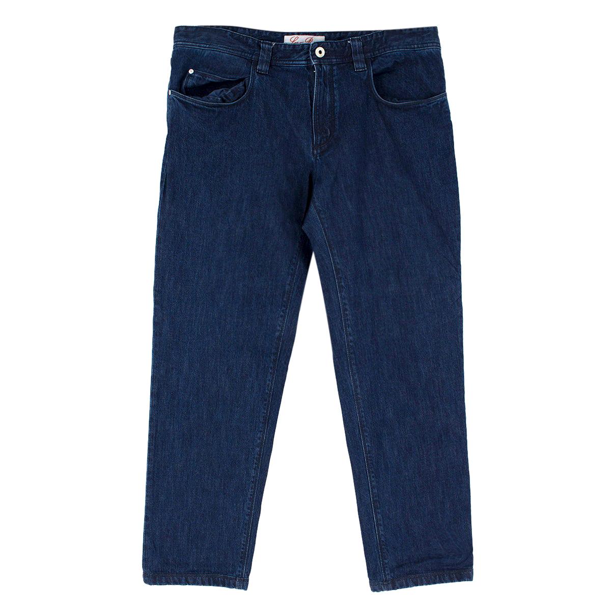 Loro Piana Dark Blue Denim Straight-leg Jeans IT 40 at 1stDibs | loro ...