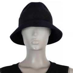 LORO PIANA dark blue melusine INGRID FEDORA Hat S