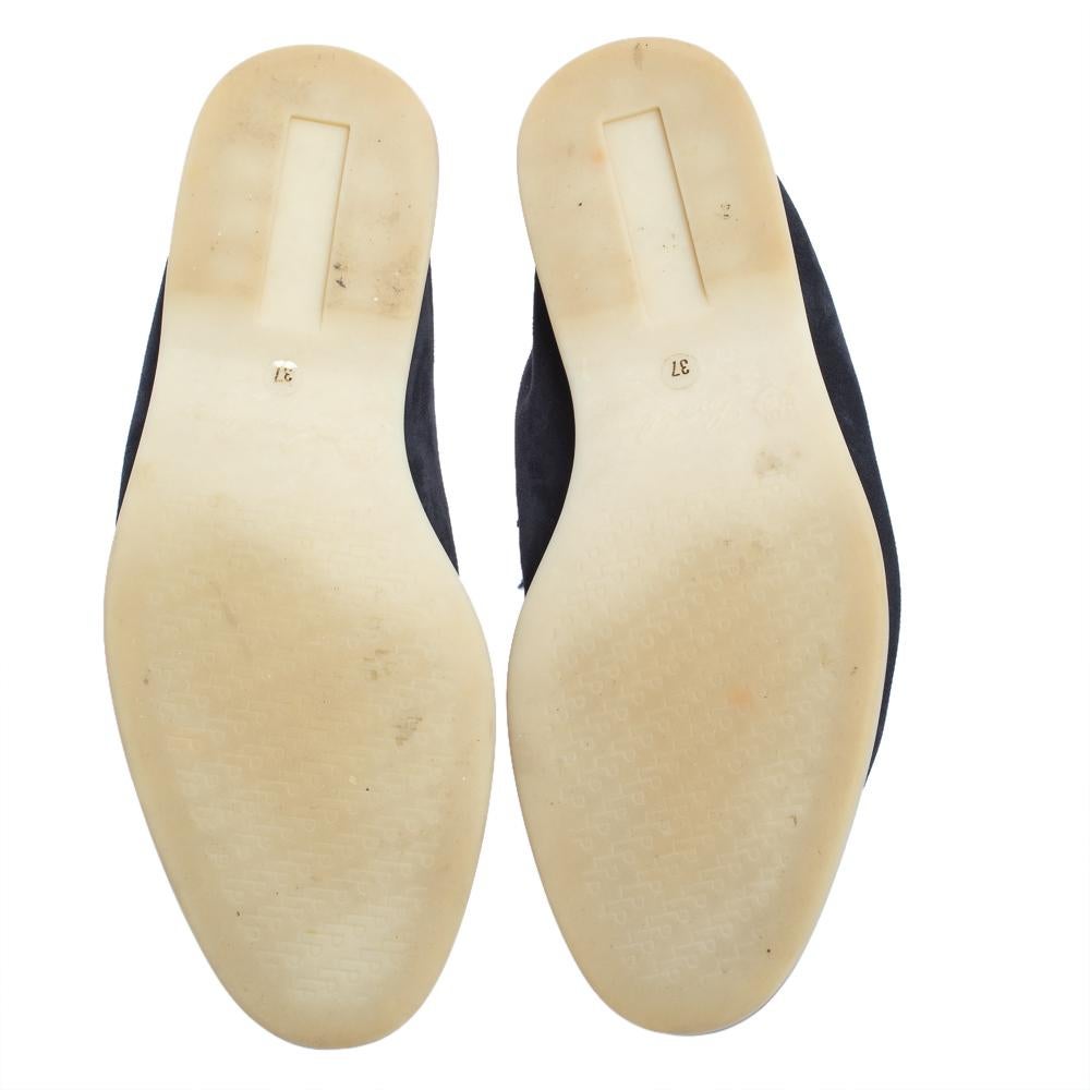 Loro Piana Dunkelblaue Sommer-Charms Walk Loafers Größe 37 1