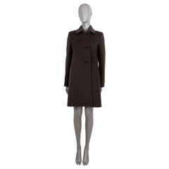 LORO PIANA dark brown cashmere Coat Jacket 44 L