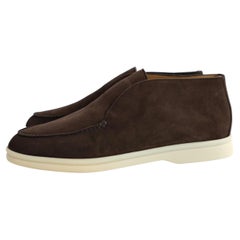 Loro Piana Dark Brown Open Walk Fur Lined Ankle Boots