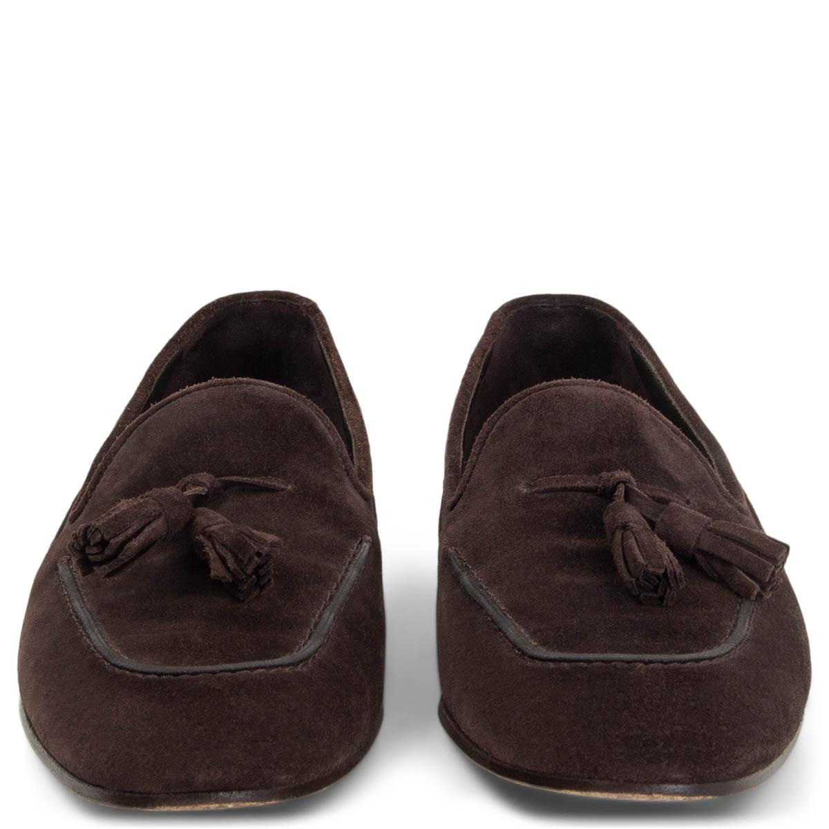 Mocasines con borla 100% auténticos de Loro Piana en ante marrón. Se han usado y están en excelentes condiciones.

Medidas
Tamaño impreso	36
Talla de zapato	36
Suela interior	23.5cm (9.2in)
Anchura	7.5cm (2.9in)
Talón	1.5cm (0.6in)

Todos nuestros