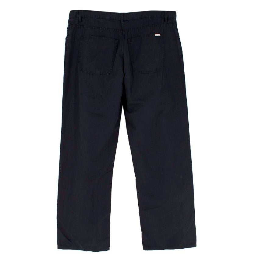 Loro Piana Dark Navy Straight-leg Chino Trousers

- Dark Navy Chino Trousers
- Cotton and Flax Blend
- Normal fit, straight leg
- Button and zip fastening closure
- Dual front slip pockets, dual back pockets

Please note, these items are pre-owned